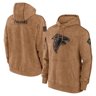 Men's Atlanta Falcons Nike 2023 Salute to Service Club Pullover Hoodie - Brown